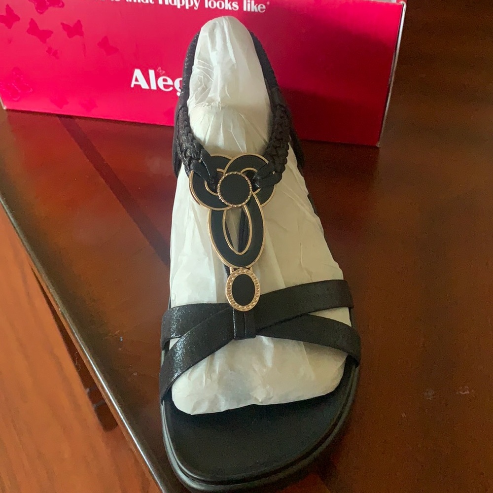 Alegria Black Jewel Sandals